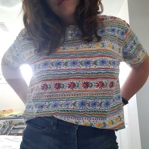 Vintage Cottagecore Oversized Floral T shirt